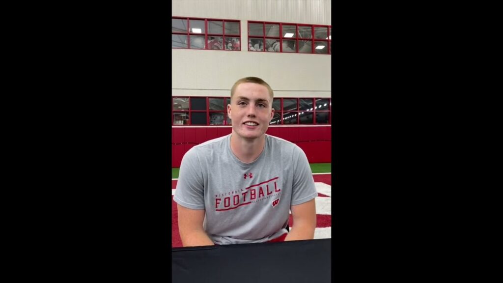 badgers true freshman te tucker ashcraft speaks on debut after 38 17 win