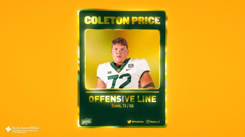 baylor football coleton price highlights