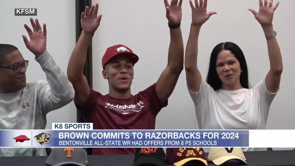 bentonville all state wr cj brown commits to arkansas