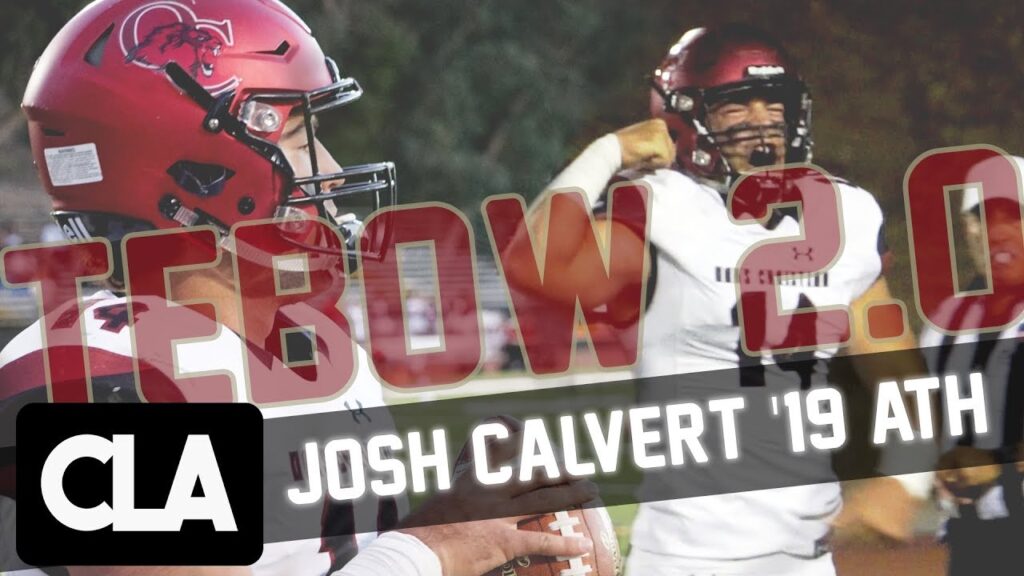 better than tim tebow was in hs ath josh calvert is a savage oaks christian 2019 qb lb highlights