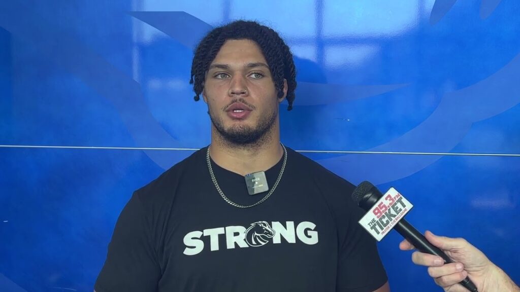 boise state defensive end jayden virgin morgan talks ahead of saturdays game at oregon