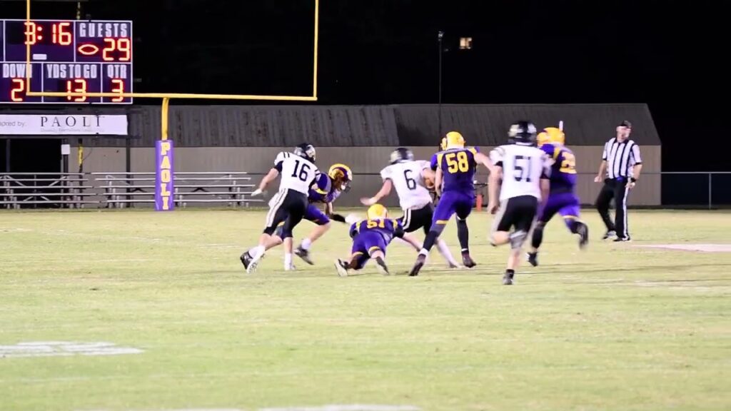 boonville qb clay conner with an exciting run against the paoli rams