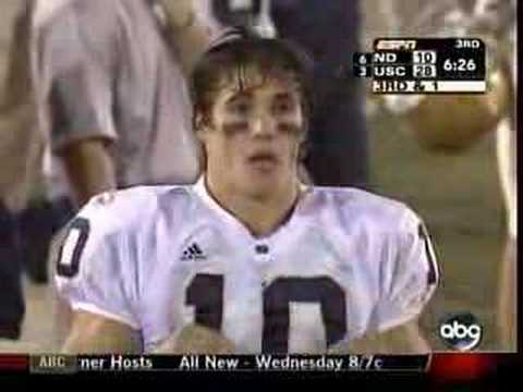 brady quinn fuck me usc vs notre dame 2006