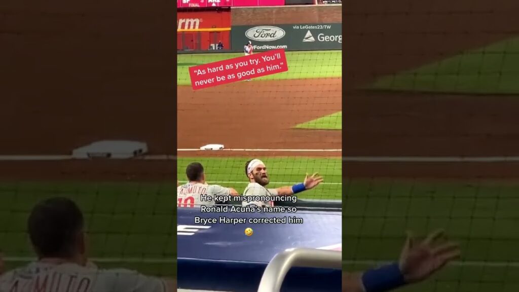 bryce had to make sure that acuna was getting heckled correctly f09fa4a3shorts