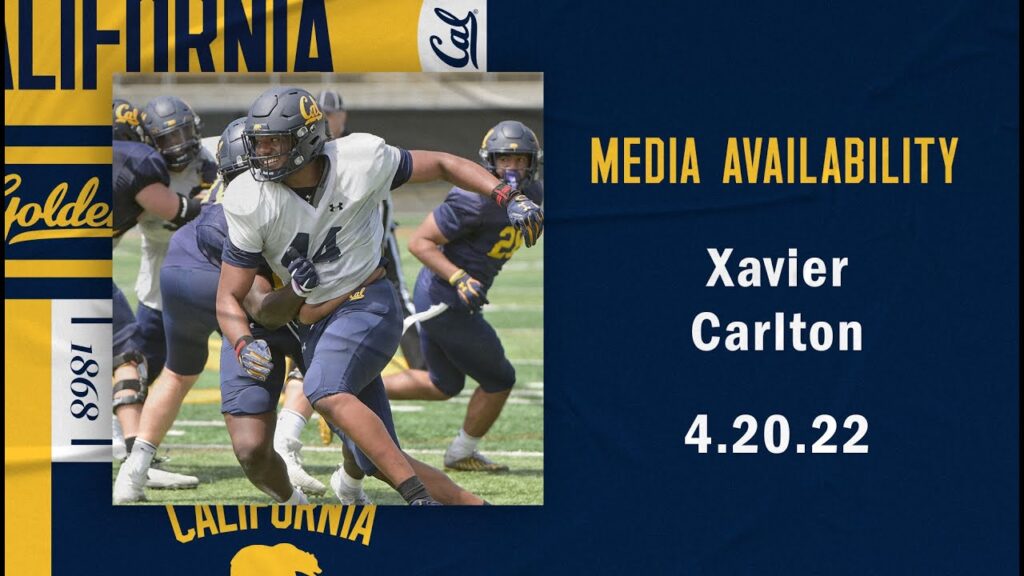cal football xavier carlton media availability 4 20 22