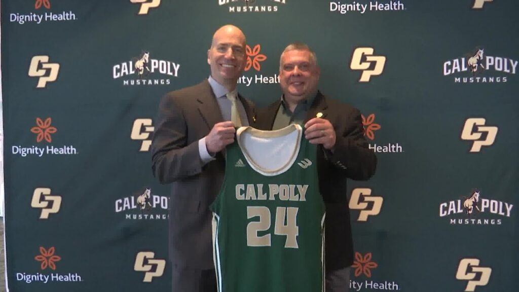 cal poly introduces mike degeorge as new mens basketball head coach