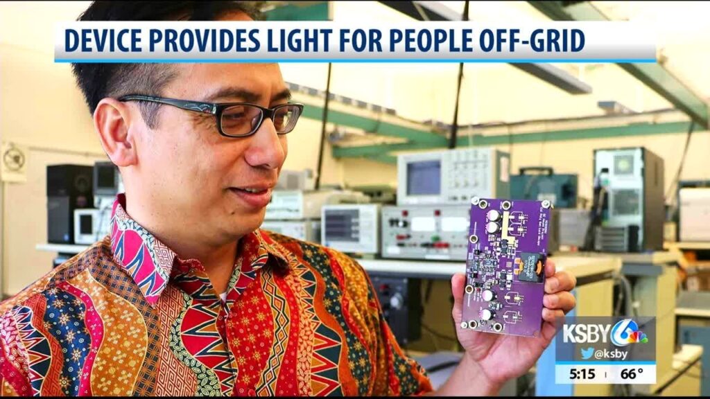 cal poly professor creates device that could provide light to people living in the dark