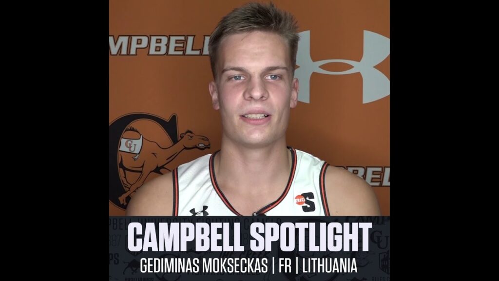 campbell mens basketball gediminas mokseckas