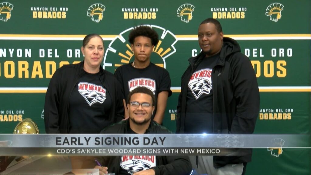 canyon del oros sakylee woodard commits to play football at university of new mexico