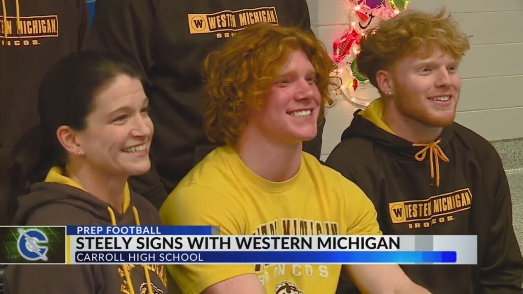 carrolls braden steely signs with western michigan university football program