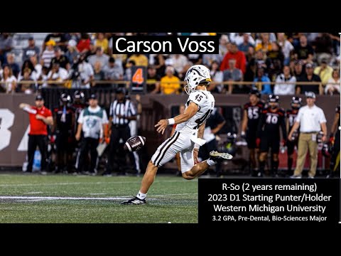 carson voss 23 wmu rs so punter
