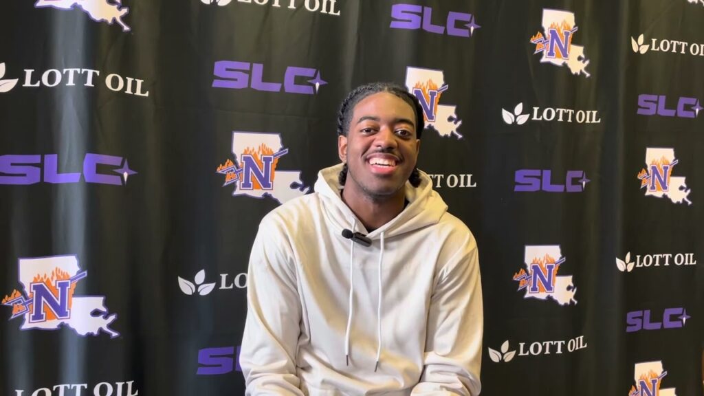 center j c riley looks ahead to a pair of southland conference home games