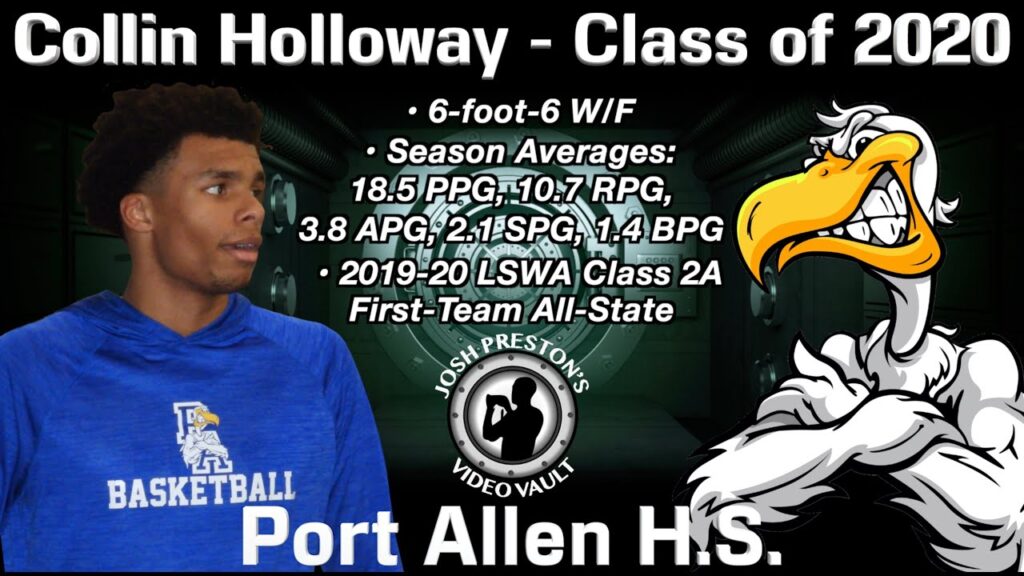 collin holloway port allen 2020 w f senior playoff highlights