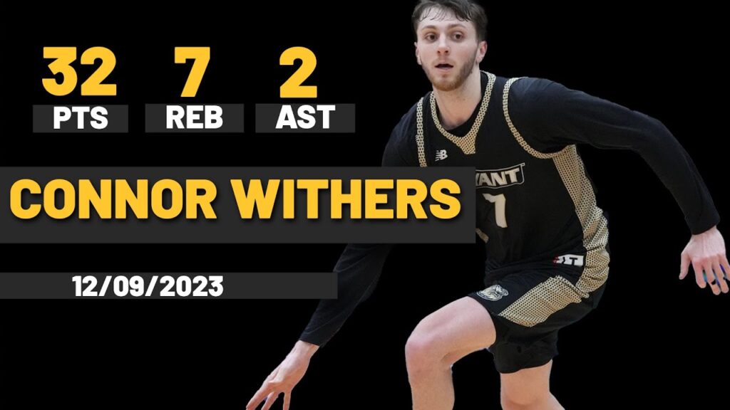 connor withers bryant bulldogs 32 pts 7 reb 2 ast vs stony brook seawolves