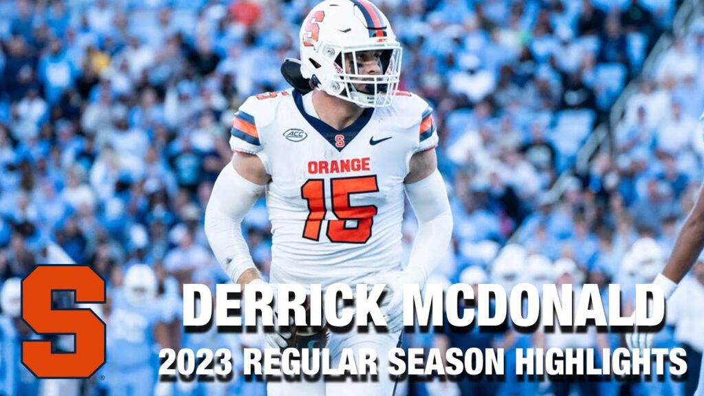 derek mcdonald 2023 regular season highlights syracuse lb