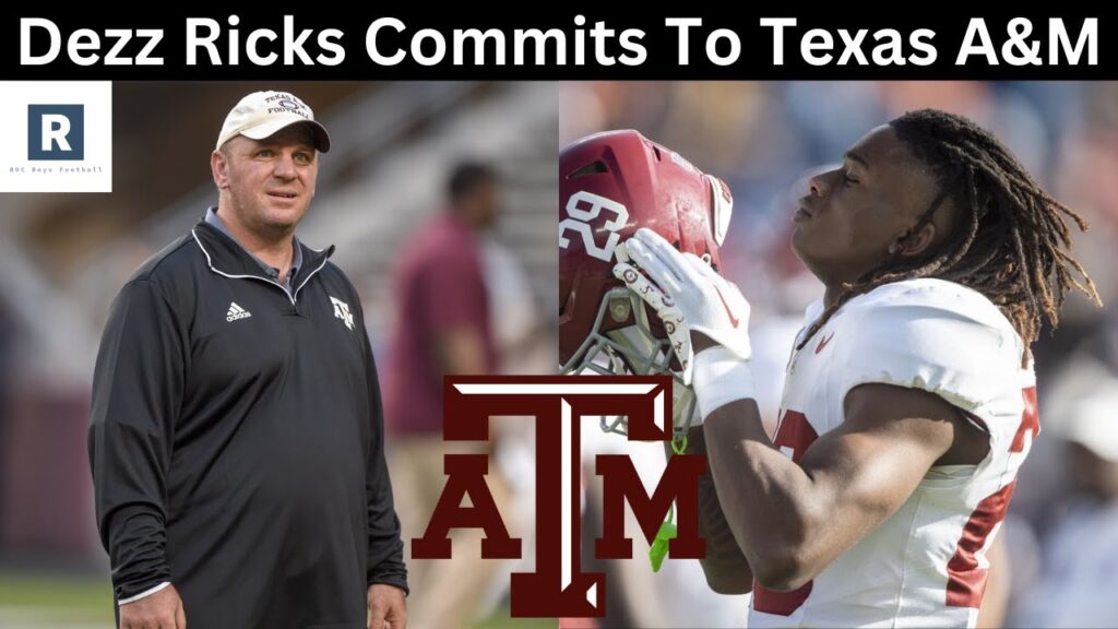 dezz ricks commits to texas am texas am football transfer portal update
