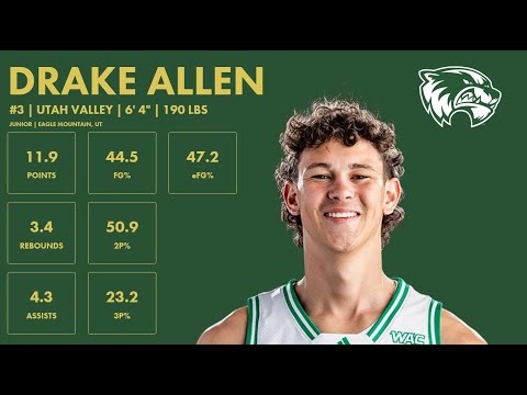 drake allen utah valley 2023 24 transfer portal highlights