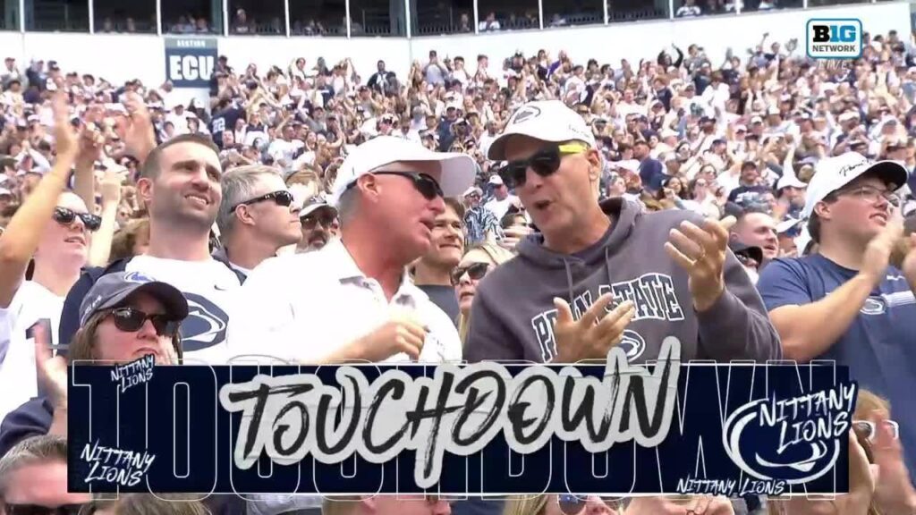 drew allar finds omari evans for the td vs bowling green penn state football