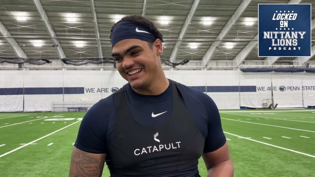 drew shelton talks development playing both tackle spots penn state football interview