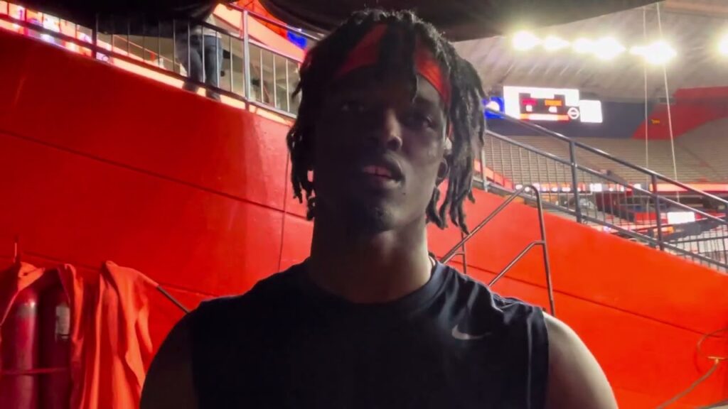 dt w syracuse cb greg delaine jr on 1st int in 1st college game