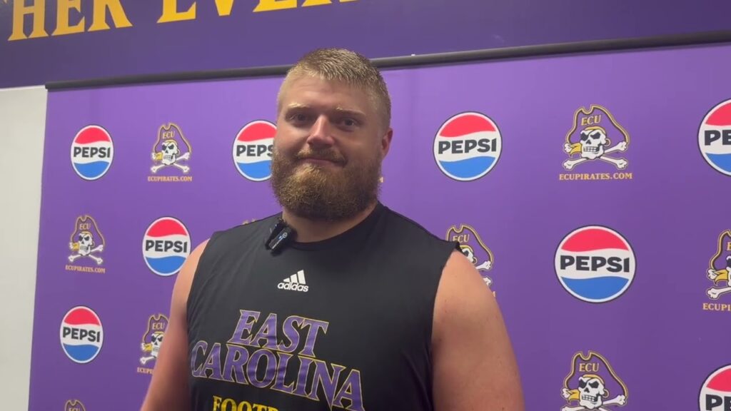 ecu center dustyn hall ahead of the utsa game