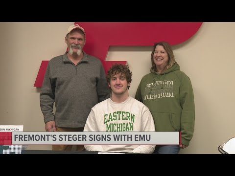 fremonts andrew steger signs to play football at eastern michigan