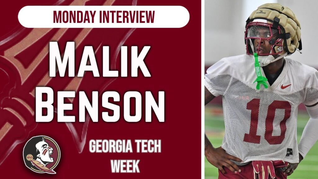 fsu wr malik benson interview on being a leader in wr room relationship with dju fsu football