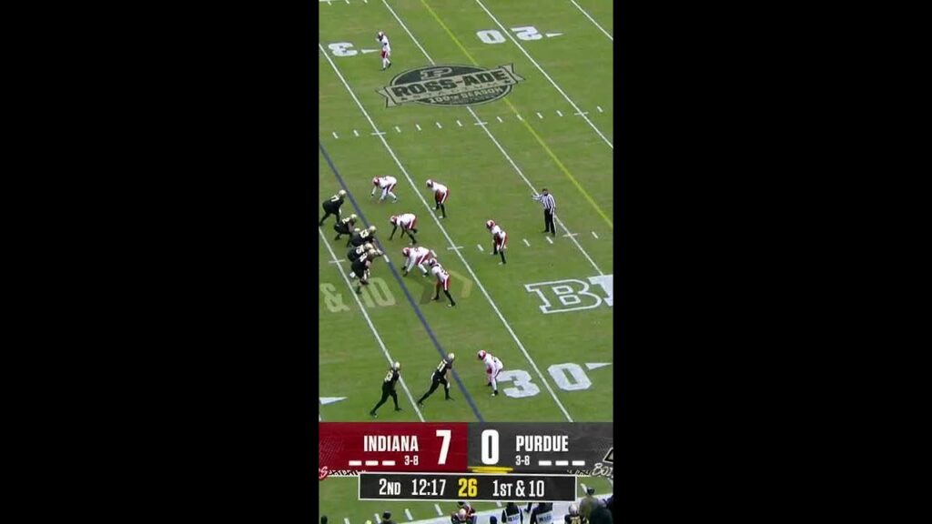 george burhenn breaks tackles and walks into the end zone vs indiana purdue football