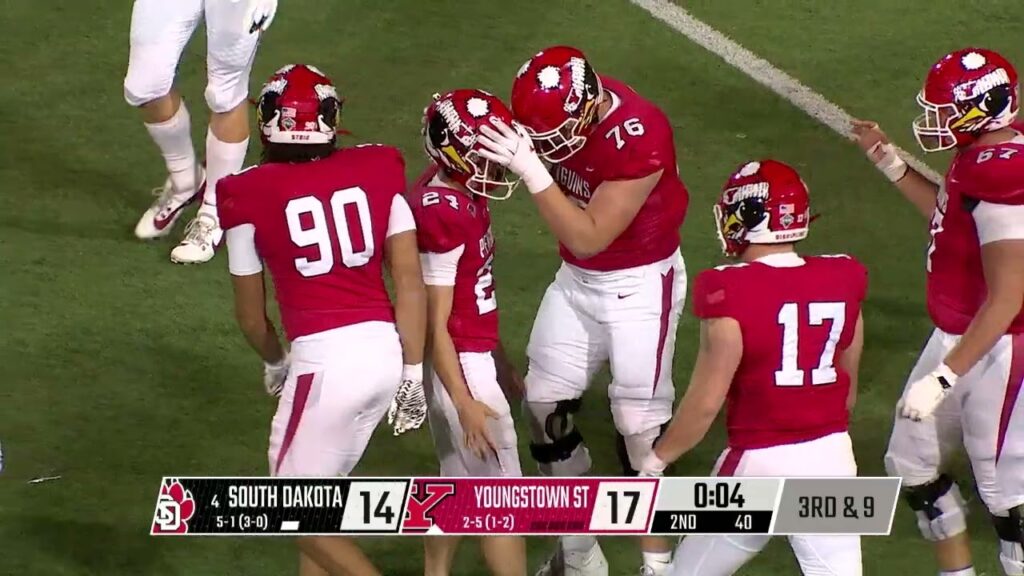 highlights from the football game between ysu vs south dakota october 19 2024