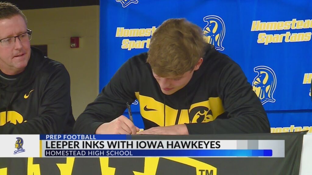 homesteads grant leeper signs with iowa hawkeyes football program
