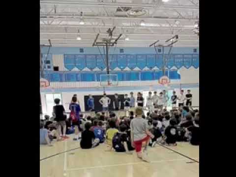 hunter hausmans commitment to liu brooklyn announced at coach luns basketball camp june 2024