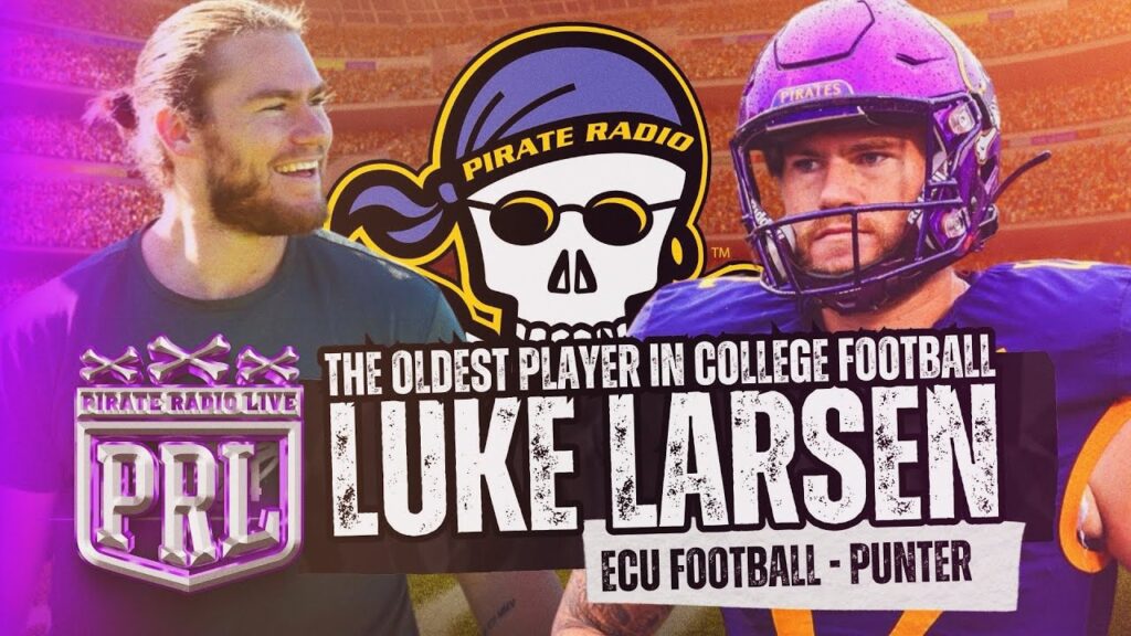 icymi the oldest player in college football ecu pirates punter the aussie luke larsen