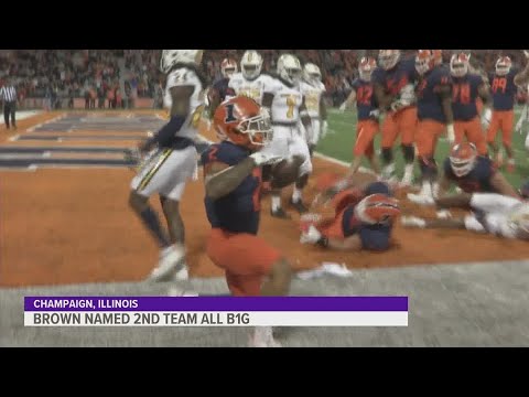 illinois football chase brown named 2nd team all big ten