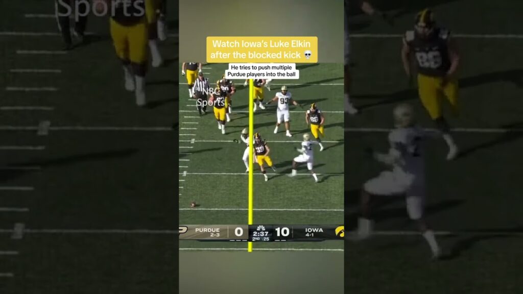 iowas luke elkin really tried doing this after a blocked kick f09f9280 shorts