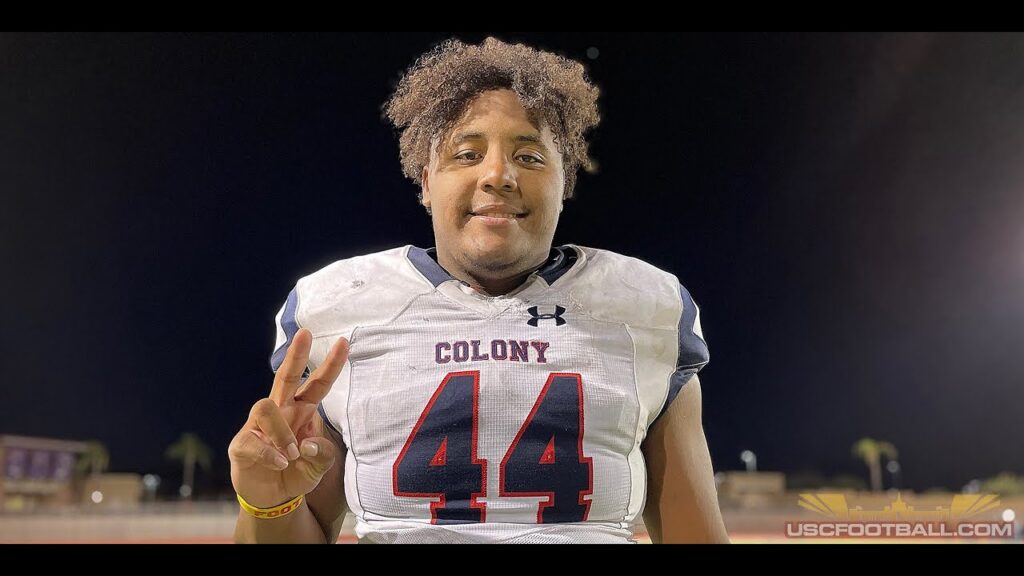 isolation video of usc trojans defensive line commit deijon laffitte