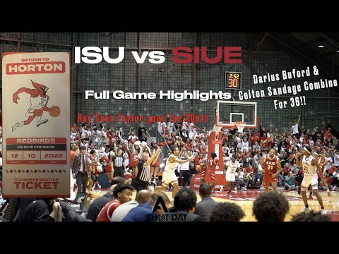 isus colton sandage shows out horton field house vs raysean taylor and siue full highlights