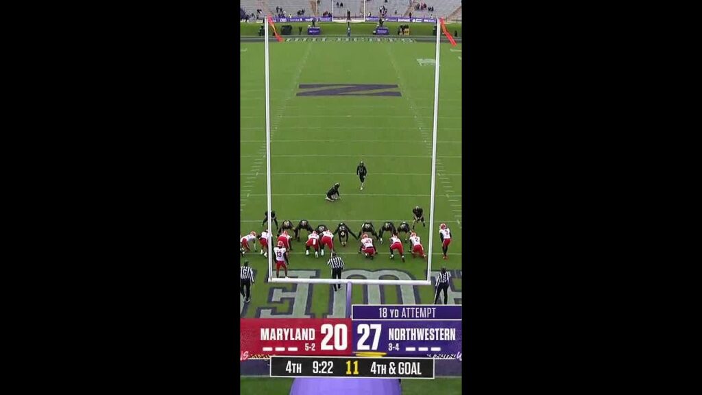 jack olsen extends the wildcat lead vs maryland northwestern football