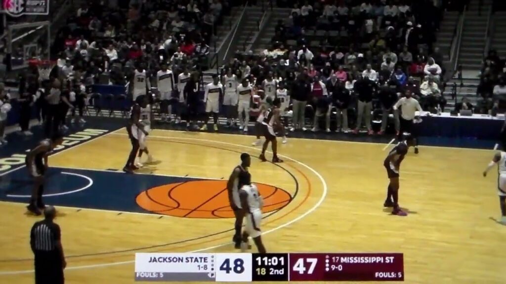 jackson states romelle mansel dunks vs mississippi state