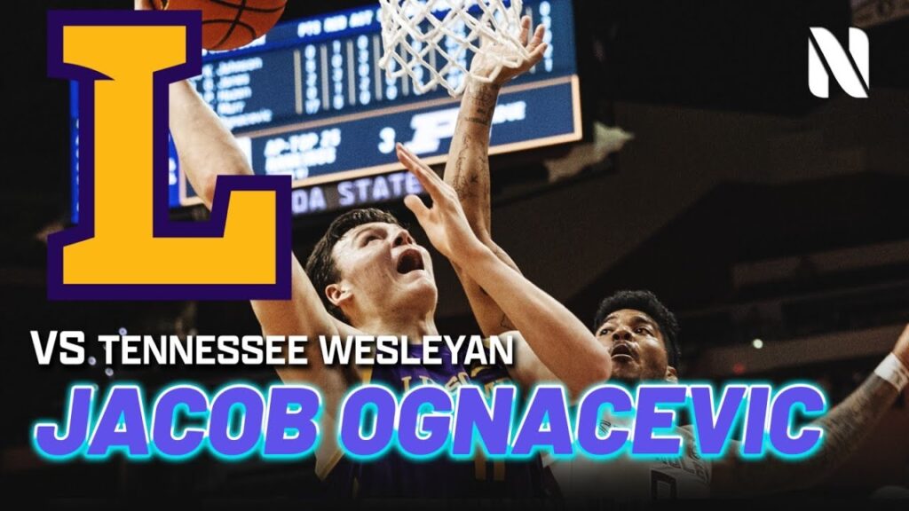 jacob ognacevic lipscomb bisons vs tennesse wesleyan 35 pts 6 reb 1 blk