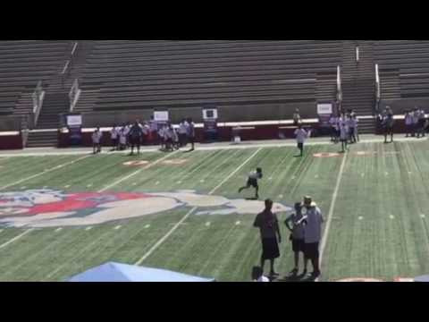 jaden makes big catch at the fresno state football camp