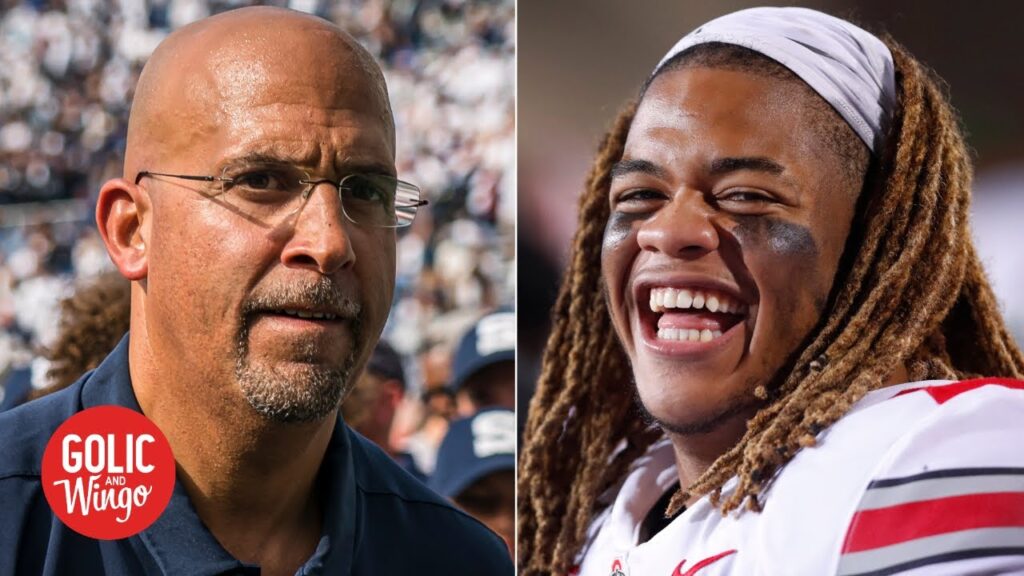 james franklin jokes about chase youngs return for penn state vs ohio state golic and wingo