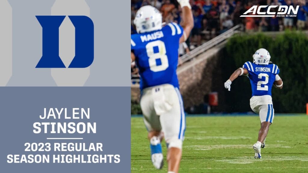 jaylen stinson 2023 regular season highlights duke safety 1