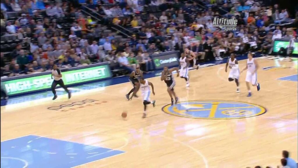 jordan hamilton goes behind the back for the slam
