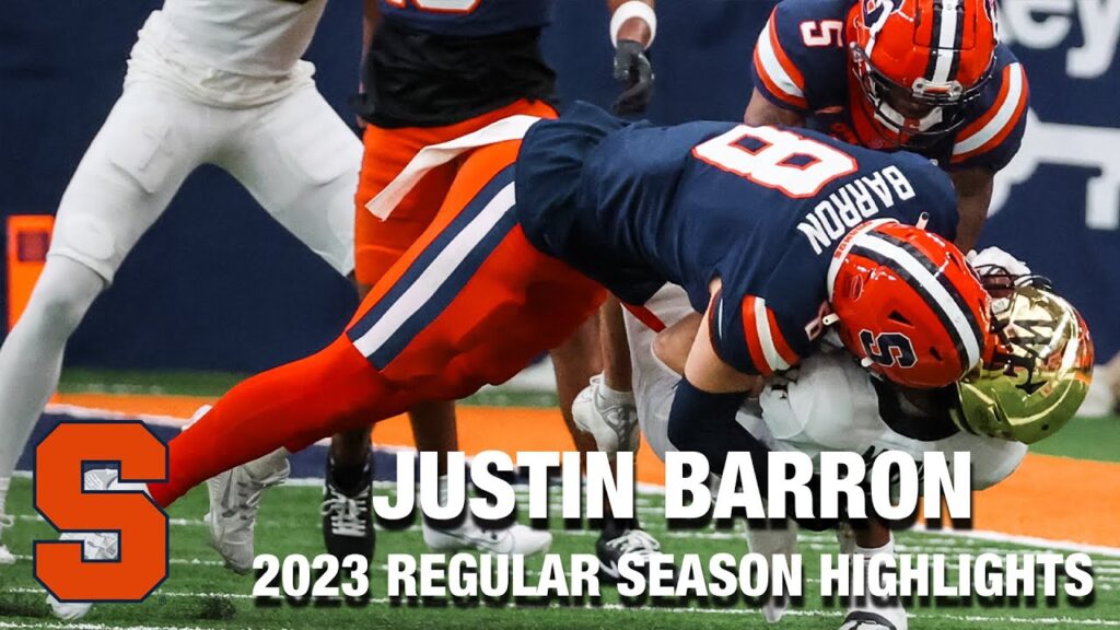 justin barron 2023 regular season highlights syracuse db