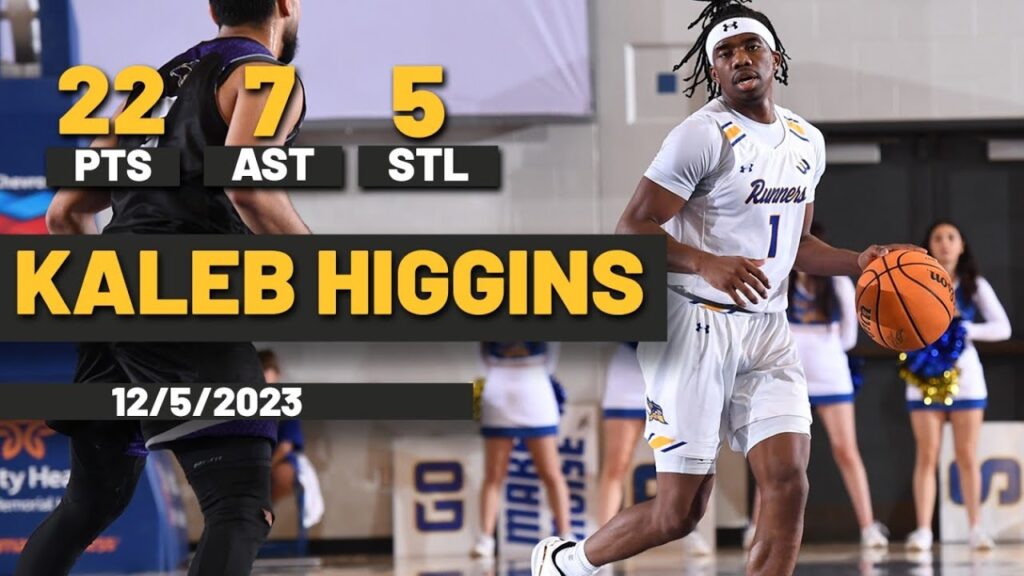 kaleb higgins cal state bakersfield roadrunners 22 pts 7 ast 5 stl vs whittier college