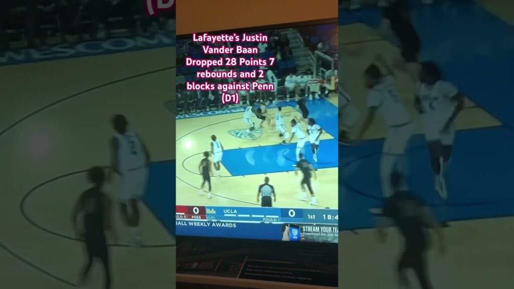 lafayettes justin vander baan had a huge game basketball basketballgame shorts