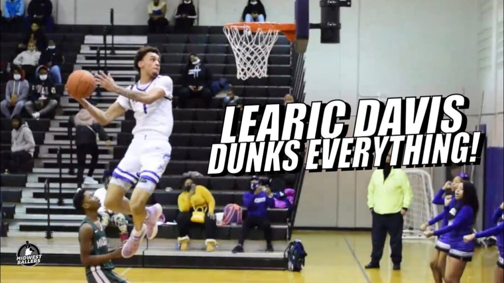 learic davis is the best dunker in high school walking highlight drops a triple double