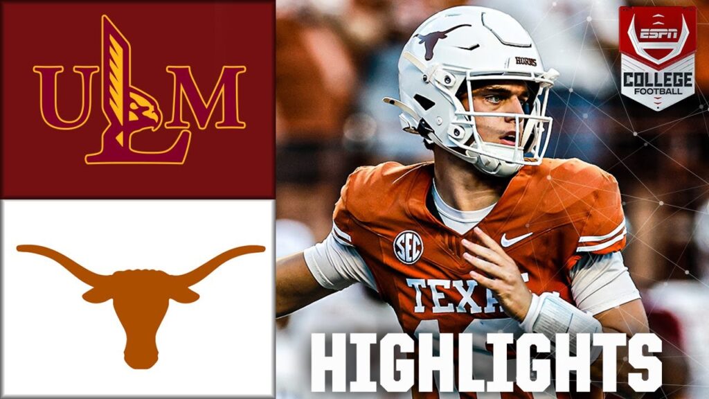 louisiana monroe warhawks vs texas longhorns full game highlights espn college football 7