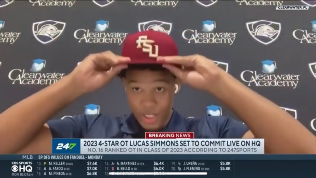 lucas simmons commits to florida state 2022