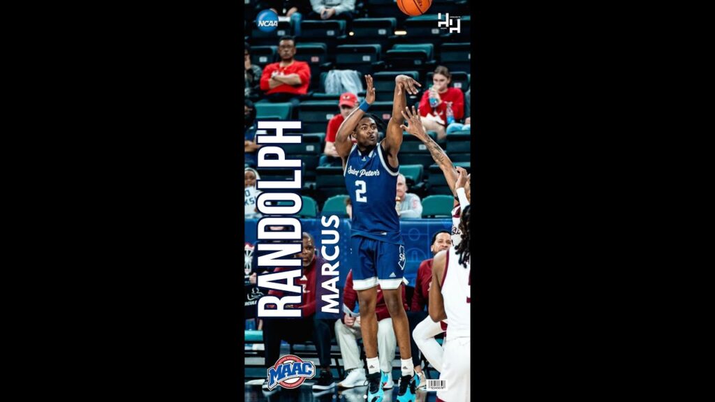 marcus randolph highlights 2023 24 saint peters university ncaa d1 maac champions